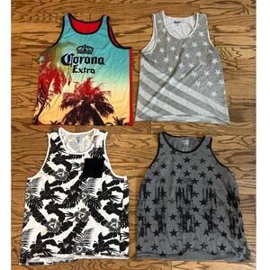 Lot of 4 Men’s Size Large Casual Graphic Tees Cotton Goodfellow & Co. GUC